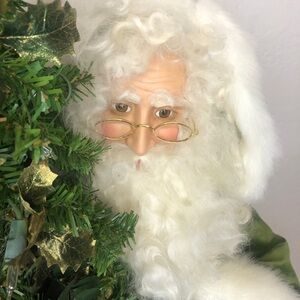 Ditz Design Golden Holly Father Christmas. Numbered, Dated and Signed.